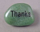 Aventurine Word Stone "Thanks" 1pc H040-2