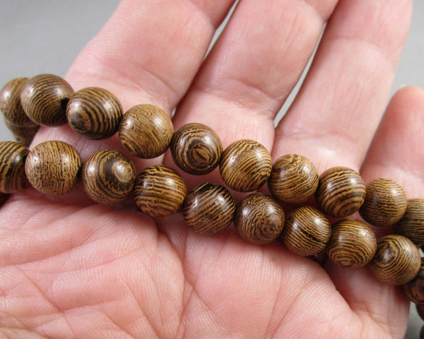 Wenge Wood Beads 8mm (C467)