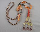 Carnelian Gemstone Necklace (Vintage) H142-13