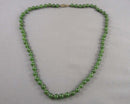 Jade Gemstone Necklace 925 Sterling Silver (Vintage) H142-14