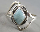 Larimar Gemstone Ring 925 Sterling Silver Size 10.5 (Vintage) H142-17