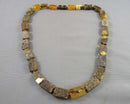 Raw Amber Gemstone Necklace (Vintage) H142-20