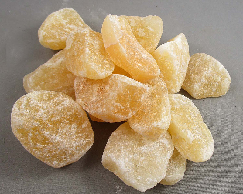 Orange Calcite Stones Raw 3pcs H084**