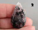 You Choose!  Tourmaline in Quartz Drilled Cabochon Pendant