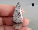 You Choose!  Tourmaline in Quartz Drilled Cabochon Pendant