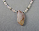 Agate Pendant Necklace 925 Sterling Silver H040-18 (Vintage)