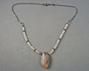 Agate Pendant Necklace 925 Sterling Silver H040-18 (Vintage)