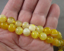 Yellow Banded Agate Beads Round (Various Sizes)