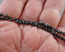 Black Tourmaline Bicone 3mm Beads C639