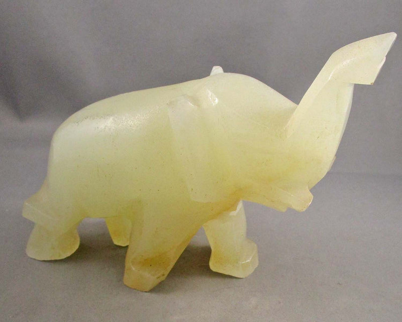 Yellow Onyx Elephant 1pc B033