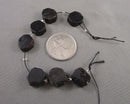 Black Tourmaline Flat Nugget Beads C635