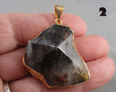 You Choose!  Black Tourmaline in Quartz Pendant