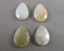 Amazonite Faceted Tear Drop Beads 2pc C385