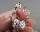 Solid 925 Sterling Silver Earrings H108-25