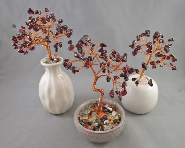 Garnet Gemstone Tree 1pc (Various Sizes)