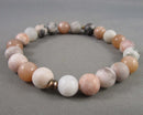 Peach Moonstone Gemstone Bracelet (Vintage) H028-26