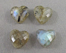 Labradorite Heart Beads 8mm 4pc C290