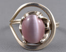 Cat's Eye Ring Size 8 (925 Sterling Silver) H141-27