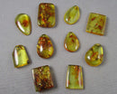 You Choose!  Polished Amber Drilled Cabochons