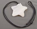 Mother of Pearl Gemstone Star Pendant Necklace (Vintage) H142-25