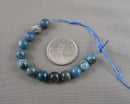 Blue Apatite Beads Round (Various Sizes)