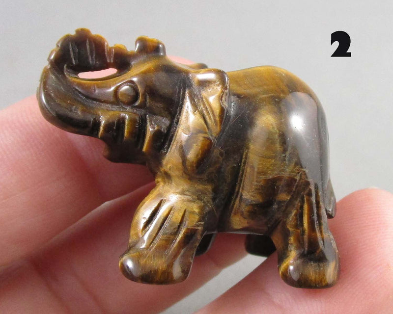 You Choose! Gemstone Elephant Statue 1.5" 1pc