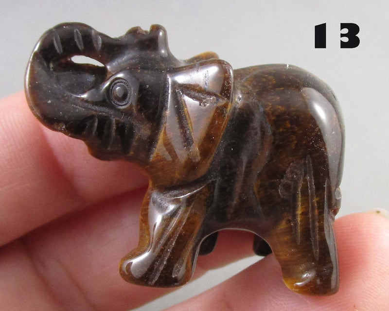 You Choose! Gemstone Elephant Statue 1.5" 1pc