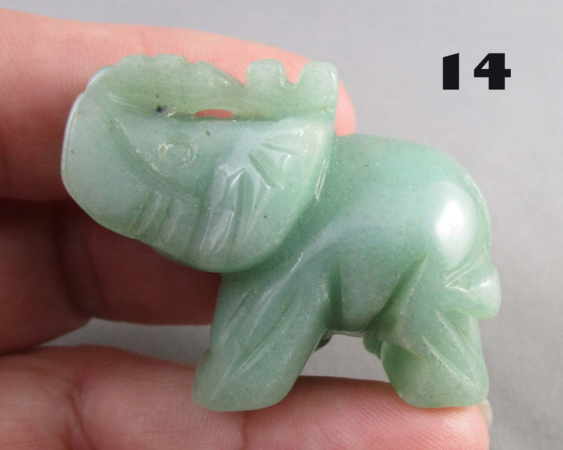 You Choose! Gemstone Elephant Statue 1.5" 1pc