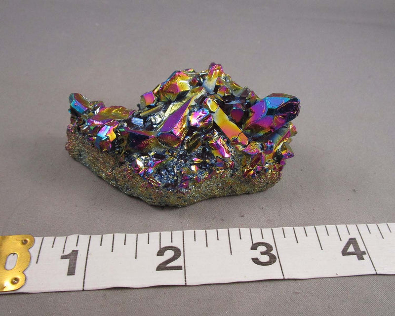 Rainbow Aura Quartz Crystal Cluster 1pc B035-3