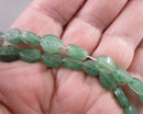 Aventurine Leaf Beads 3.5" Strand 8x6mm  C130