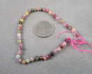 Pink Tourmaline Bead Strand Faceted Various Sizes