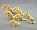 Set of 7 Onyx Stone Toucan Birds