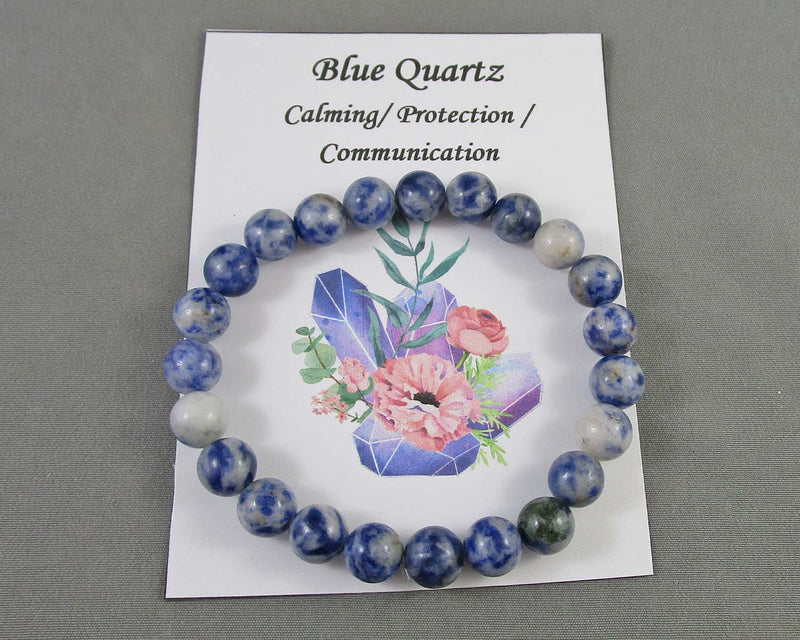 Blue Quartz Gemstone Bracelet 1pc Z079