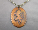 Rampant Lion Copper Pendant Necklace (Vintage) H011-11