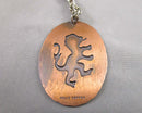 Rampant Lion Copper Pendant Necklace (Vintage) H011-11