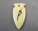 Bone Arrowhead Pendant 1pc (Vintage) H011-12