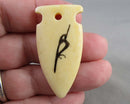 Bone Arrowhead Pendant 1pc (Vintage) H011-12