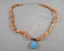 Orange Aventurine Necklace (Vintage) H011-14