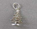925 Sterling Silver Christmas Tree Pendant (Vintage) H021-1