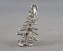 925 Sterling Silver Christmas Tree Pendant (Vintage) H021-1