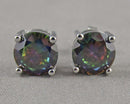 Mystic Topaz Gemstone Earrings 925 Sterling Silver H021-3