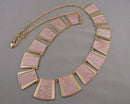 Gold Tone Statement Necklace Vintage H021-4