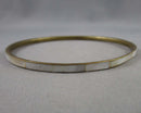 Shell Gemstone Bangle Bracelet (Vintage) H021-7
