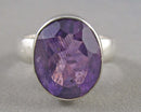 Amethyst Ring Size 5.5 Sterling Silver 925 (Vintage) H021-8