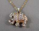 Rhinestone Elephant Necklace Vintage H021-14