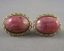 Rhodonite Gemstone Earrings (Vintage) H021-18