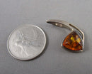 Amber Gemstone Pendant 925 Sterling Silver (Vintage) H021-19