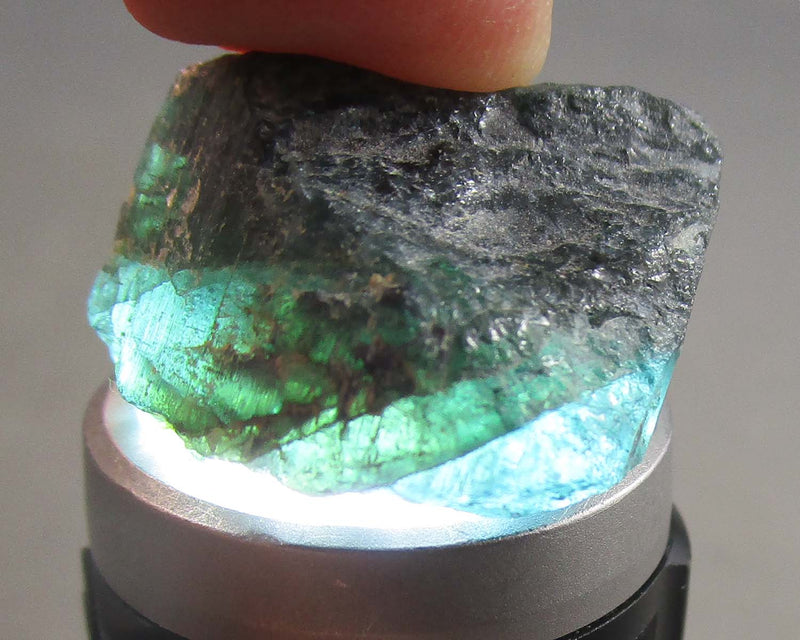 Blue Indicolite & Green Tourmaline Crystal B041-3