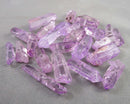 Electroplated Quartz Points (Drilled) Purple 6pc C116