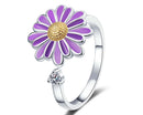 Spin Ring / Fidget Ring Lavender Flower Z047
